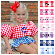 Check Seersucker Puddle Jumper Cover Seersucker Girls Smock Jumper