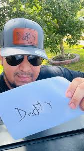 Custom "daddy" Leather Patch Hats, ****with Your Kid's Writing!!!****