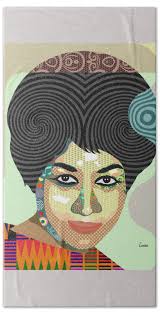 Aretha Franklin Beach Towel