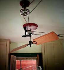 A functional piece of art for your ceiling! 20 Pulley Ceiling Fans Ideas Belt Driven Ceiling Fans Ceiling Fan Pulley