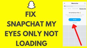 Is it saying 'tap to load'? How To Fix Snapchat My Eyes Only Not Loading Working Youtube