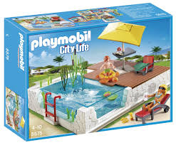 Playmobil A1502741 Jeu De Construction Piscine Avec Terrasse Amazon Fr Jeux Et Jouets Playmobil Cool Swimming Pools Swimming Pools