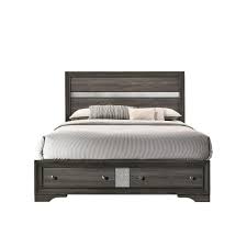 Choose the size, wood, and finish to get the most out of your bedroom space! Acme Furniture Naima King Platform Storage Bed In Gray 25967ek