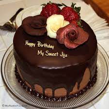 Download jiju happy birthday cake picture and wish birthday. Chocolate Birthday Cake With Rose With Name My Sweet Jiju Happy Birthday Chocolate Cake Birthday Cake For Boyfriend Elegant Birthday Cakes
