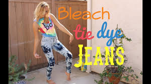 It's very easy to do and process really unique results. How To Bleach Tie Dye Jeans Youtube