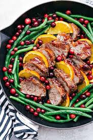 If your loin has a type of spiced tomato sauce or anything acidic, do not put in foil. Roasted Cranberry Orange Pork Tenderloin With Green Beans The Recipe Critic