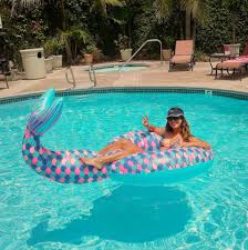 Giant Mermaid Tail Pool Float Pool Floaties Mermaid Pool Summer Pool Floats