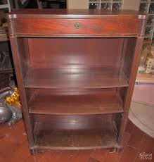 Chalk style paint's unique consistency is perfect for reviving old furniture. Castaway Bookcase Makeover The Navage Patch