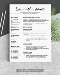Design Resume Template Professional Resume Templates Modern Etsy In 2020 Resume Template Professional Resume Examples Resume Template