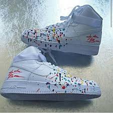 Paint Splash Air Force One Nike Shoes Air Force Diy Sneakers Custom Nike Shoes