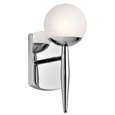 Presde bathroom vanity light fixtures over mirror modern led 4 lights chrome bath mirror lighting. Ip44 Bathroom Safe Wall Light In Chrome With Opal Glass Shade