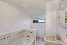 Thanks for visiting our white primary bathroom photo gallery where you can search a lot of white primary bathroom design ideas. White Bathroom Interior With Small Window Old House Interior Stock Photo Picture And Royalty Free Image Image 31999655