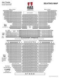 Seating Chart Alex Theatre