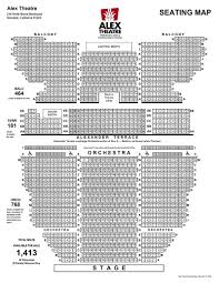 seating chart alex theatre