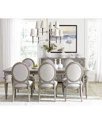 From round to rectangular, discover dining room tables for any size gathering. Furniture Elina Expandable Dining Furniture 7 Pc Set Dining Table 6 Upholstered Side Chairs Created For Macy S Reviews Furniture Macy S