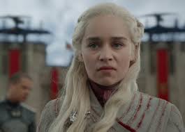 When she chooses to walk into drogo's funeral pyre with her dragon eggs, she remains unharmed, and her magic hatches the eggs and inspires her followers. Game Of Thrones Emilia Clarke Is Bald In Behind The Scenes Snap Of Her Downing Champagne Before The Last Battle