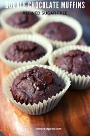 Refined Sugar Free Chocolate Muffins The Pretty Bee Recipe In 2020 Egg Free Dessert Recipes Gluten Free Chocolate Muffins Chocolate Muffins