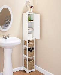 Since our house was built in the 1950's, the primary bathroom was added on at some point over the years. Small Bathroom Storage Ideas To Keep The Space Neat Telladesign Bathroom Furniture Storage Bathroom Storage Solutions Small Bathroom Cabinets