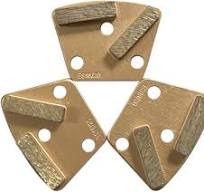 Trapezoidal Diamond Grinding Discs for Iron Horse, Warrior, XtremePolishing  & ASL Grinders, 18/20 Grit, Extra Soft Bond, Set of 3PCS
