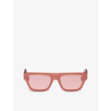 Browse our full collection today! Parley For The Oceans Clean Waves Archetype 02 Rectangular Frame Parley Ocean Plastic Sunglasses In Dawn Modesens