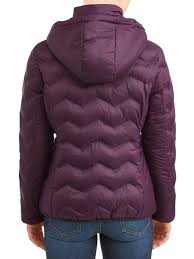 Time And Tru Time And Tru Womens Puffer Coat With Hood
