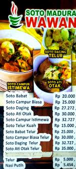 Pernah mencoba lezatnya soto sabrang khas madura? Selalu Diperbarui Menu Soto Madura Wawan Tegalsari Surabaya