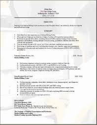 Medical Billing Resume Occupational Examples Samples Free Edit With Word