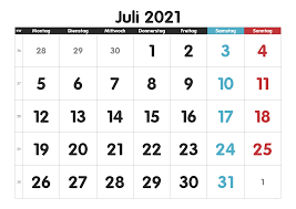 De zonsopkomst of zonsondergang wordt standaard berekend vanuit utrecht. Juli 2021 Kalender Zum Ausdrucken Pdf Excel Word Druckbarer 2021 Kalender