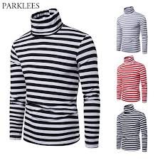 Penjahitan rantai dibagian leher dan pundak penjahitan ganda di bagian leher dan pundak/rib. Bergaris T Shirt Pria Turtleneck Lengan Panjang Pria Tshirt Patchwork Kapas Pria Kaos Kerah Tinggi Kasual T Shirt Pria Streetwear T Shirt Aliexpress