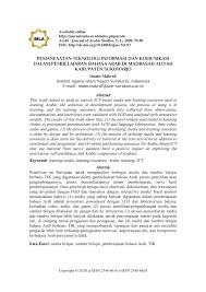 Contoh kesimpulan (tergugat) kesimpulan tergugat ii perkara perdata no. Pdf Pemanfaatan Teknologi Informasi Dan Komunikasi Dalam Pembelajaran Bahasa Arab Di Madrasah Aliyah Kabupaten Sukoharjo
