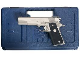 Bigdaddyhoffman1911 showing and shooting the colt 1911 gold cup trophy.45 pistol. Stainless Colt Gold Cup Trophy Model 1911 Semi Automatic Pistol With Case