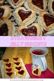 Happy St Valentine S Day Strawberry Jelly Biscuits Puff Pastry Recipes Valentines Baking Pastry Cup Recipe