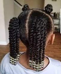 Naturalhair Twists Beads Cheveuxcourts Simplescoiffures Coiffures Pour Enfant Coiffure De Vacances Coiffure Enfant