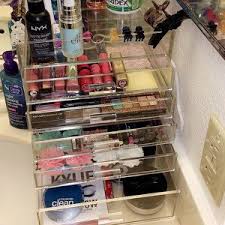 Clear Acrylic Makeup Organizer Beauty Cube Etsy Clear Acrylic Makeup Organizer Acrylic Organizer Makeup Ikea Alex