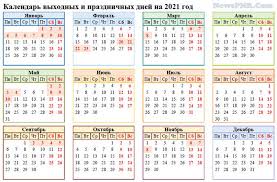 В сравнении с 2020 годом, число рабочих дней больше на всего на один, общее количество. Proizvodstvennyj Kalendar 2021 Pridnestrove