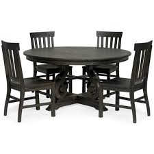 One end offers a tidy dining. Treble Ii 5 Piece 60 Inch Round Dining Table Set Peppercorn Star Furniture