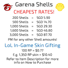 Gk rosvent ⭐ , russia, novosibirsk, sukharnaya ulitsa, 70: Garena Shells Lol Gifting Sg Cheapest Toys Games Video Gaming In Game Products On Carousell