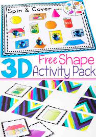 These shape activities for preschoolers encourage your child to identify shapes in real life, create … 3d Shapes Free Printable Activities Life Over C S