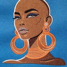 African American Embroidery Patch