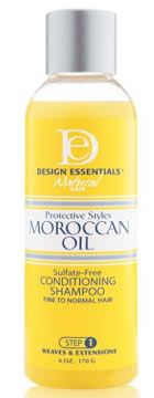 Comprised of nourishing ingredients like jojoba, cocoa butter and almond oil, you are sure to produce beautiful, healthy hairstyles that are rich in moisture, high. Design Essentials Moroccan Oil Conditioning Shampoo 6oz Just Hair Chemistry