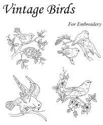 I am sure crazy quilters will find particularly this pattern useful particularly if you just take a part of the design. Vintage Birds Embroidery Patterns Vintage Bird Embroidery Pattern Vintage Needlework