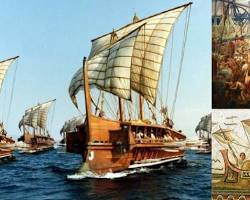 Image of ancient Roman navy Julius Caesar era