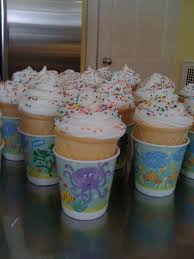 Ice Cream Cone Cupcakes Easy To Transport In These Little Dixie Cups Ice Cream Cone Cupcakes Cupcake Cones Cupcake Ice Cream Cones