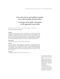 Una mujer mata a su hija de cinco años y luego se suicida. Pdf Una Critica De La Racionalidad Cientifica Acerca Del Abordaje Del Parricidio