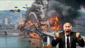 1 minute ago! US F 35 Fighter Jet drops 8-ton bomb on Crimean bridge with  10,000 Russian troops - YouTube