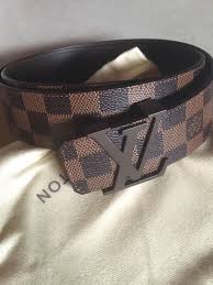 Black And Grey Checkered Louis Vuitton Belt New Louis Vuitton Initiales Mens 40mm Belt M9807 Size 95 38 Damier Ebene Ebay Cinturones De Moda Cinturon De Hombre Cinturon Louis Vuitton