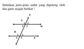 Maybe you would like to learn more about one of these? Sebutkan Jenis Jenis Sudut Yang Dipotong Oleh Dua Garis Sejajar Berikut Brainly Co Id