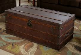 Their trunks will bring back those memories and help you create some new ones too. Leather Steamer Trunk Coffee Table