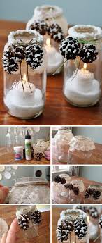 Drop in a handful of cranberries, and add a floating candle. 15 Easy Mason Jar Christmas Decorations You Can Make Yourself 2017