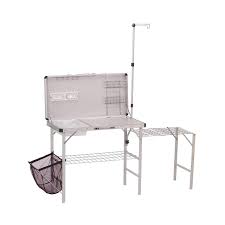 The side stand fits most coleman stoves and coolers, while a separate food prep surface allows ample space for slicing meat and vegetables. Amazon Com Coleman 2000020275 Pack Away Deluxe Portable Kitchen Camping Cooking Utensils Sports Outdoors